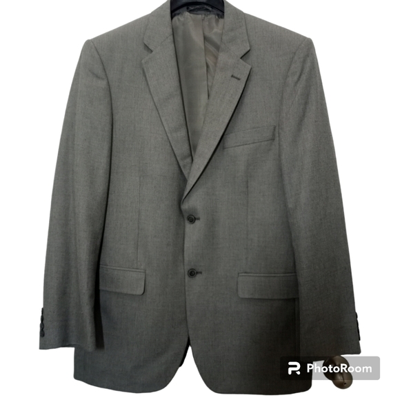 Saddlebred Gray Blazer Suit Jacket Coat Size 42L - Picture 13 of 13